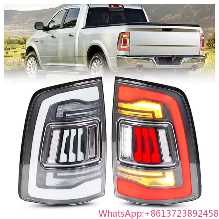 Hochwertige Auto-Heckleuchten-Baugruppe für Dodge RAM 1500 2009–2018, Modifizieren Sie Autoteile, DRL-LED-Rückleuchten