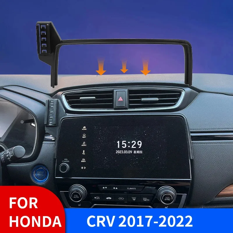 

For Honda CRV CR-V C RV 2017 2018 2019-2022 Car Phone Holder Screen Fixed Base Bracket Wireless Charging Interior Accessories