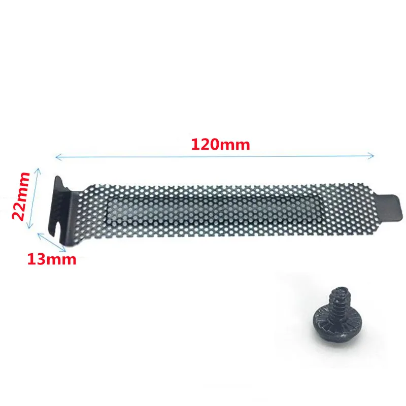 New 2pcs 5pcs10PCS Black Hard Steel Dust Filter Blanking Plate PCI Slot Cover With Screws