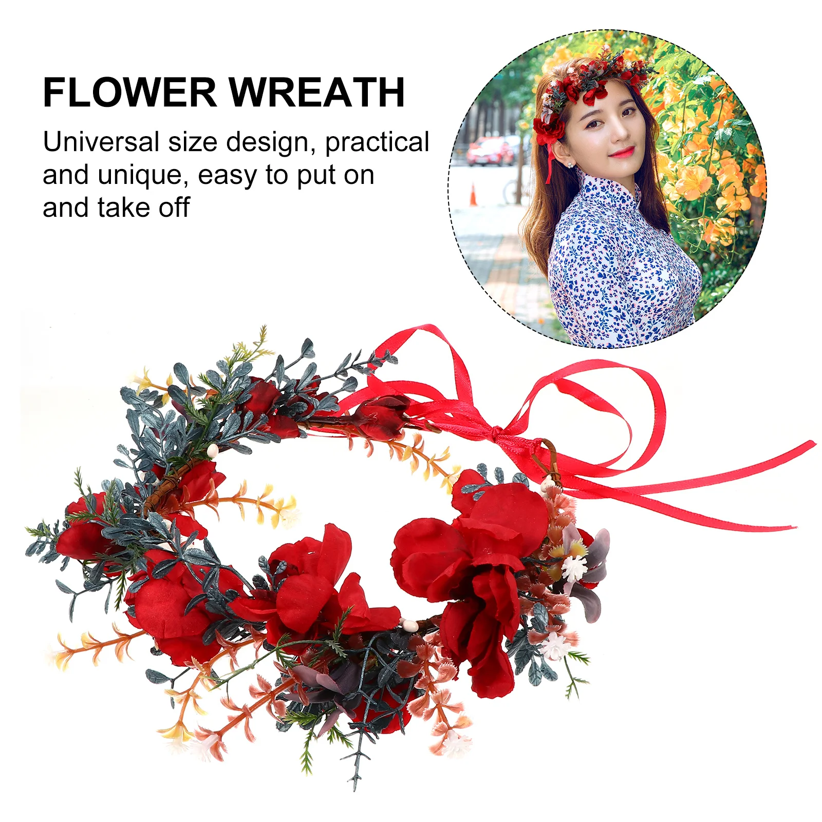 عصابات رأس الأزهار للنساء عيد الميلاد زهرة تاج حفلة صور الدعائم عيد الميلاد إكسسوارات الشعر أدوات تصفيف الشعر