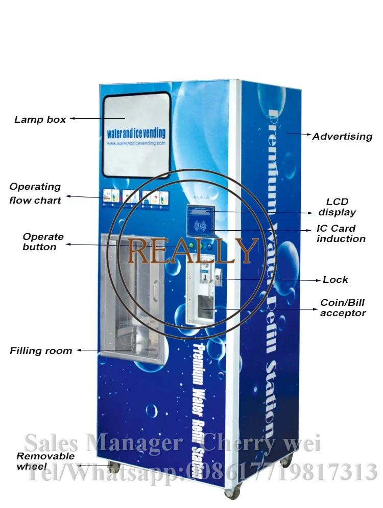 Hot Sale Self Sale Purified Water Purification Vendi alkaline water ro drinking water vending machine shipping by sea to seaport