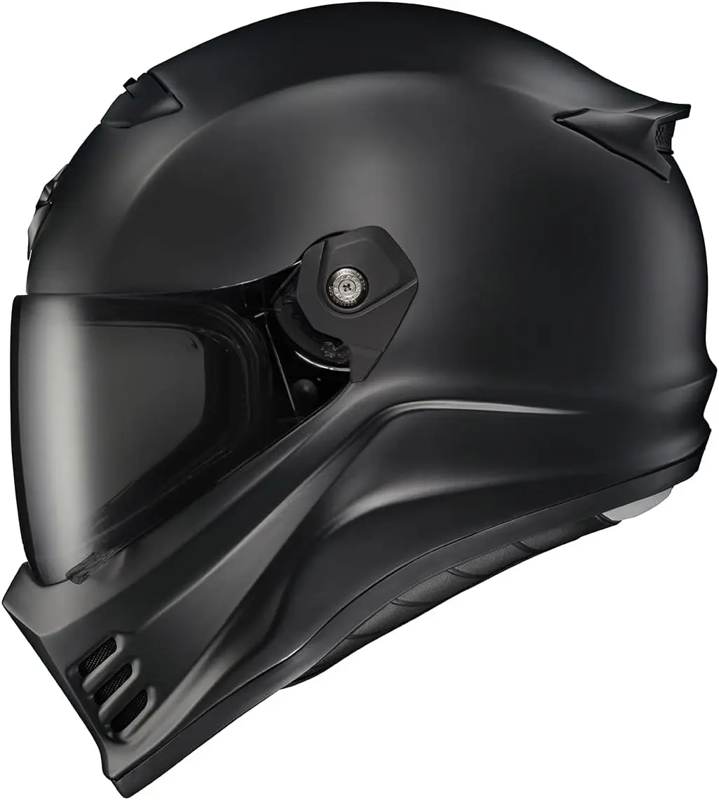 

Covert FX Full Face Adult Motorcycle Helmet Street Fighter Style-Bluetooth Ready Speaker Pockets DOT ECE Solid (Matte Black-X-Sm