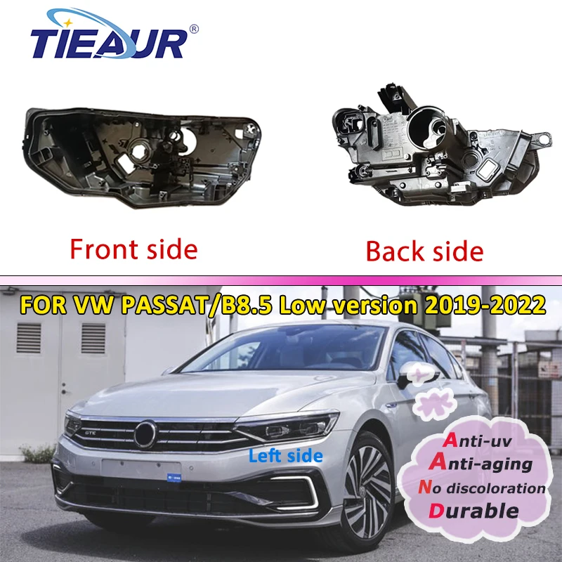 

Rear Casing Headlight Back Housing For Volkswagen Passat B8.5 2019-2022 Front Headlight Cover Black Base Bottom Protection Shell