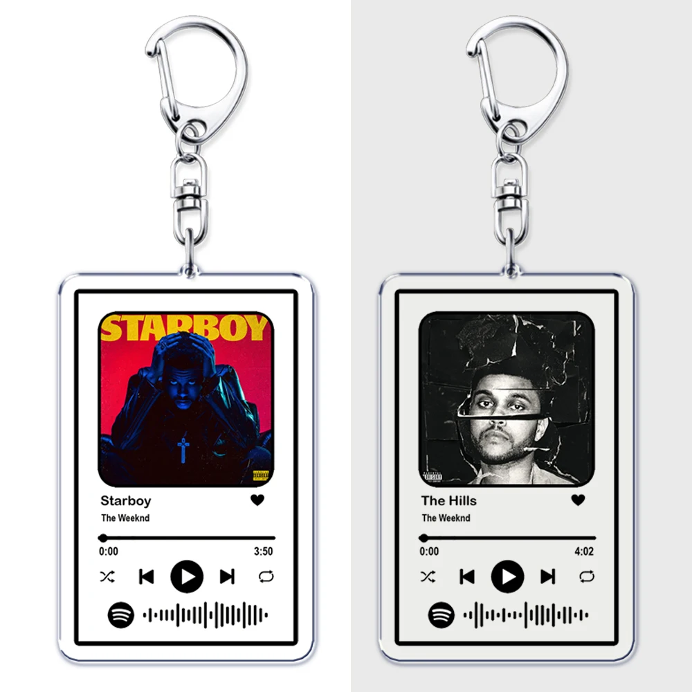 The Weeknd Music Keychain for Women Accessories Kid Music Starboy Blinding Lights Die for You The Hills Keying Jewelry Fans Gift