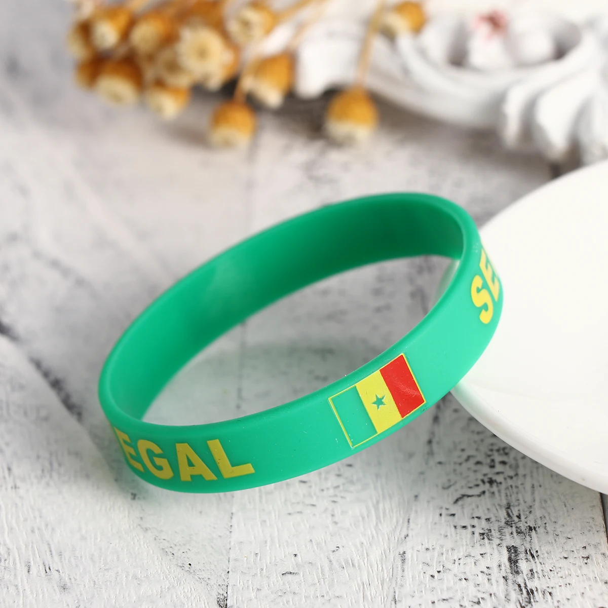 

6 Pcs Athletic Silicone Bracelet Country Flag Wristband Headband Wristbands Miss