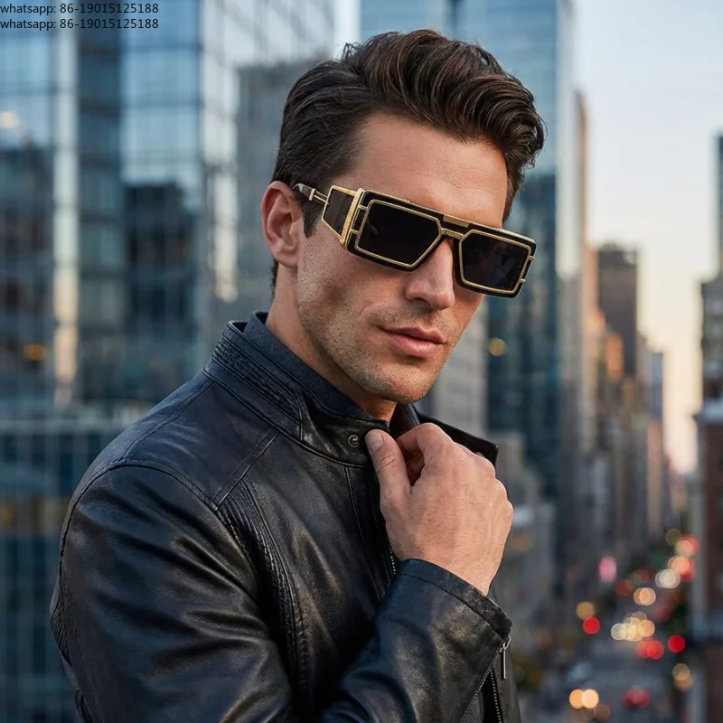 Retro men's metal punk sunglasses cool personality sunglasses men's UV400 UV protection