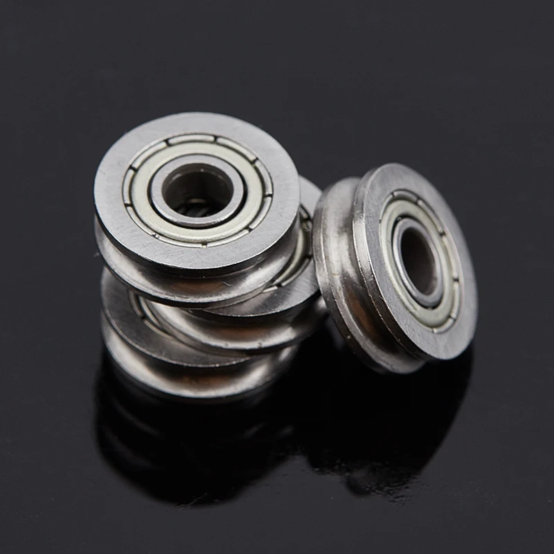 5pcs/Set Bearing V U Groove Roller Wheel Ball Bearings Carbon Steel Durability Embroidery Machine Pulley