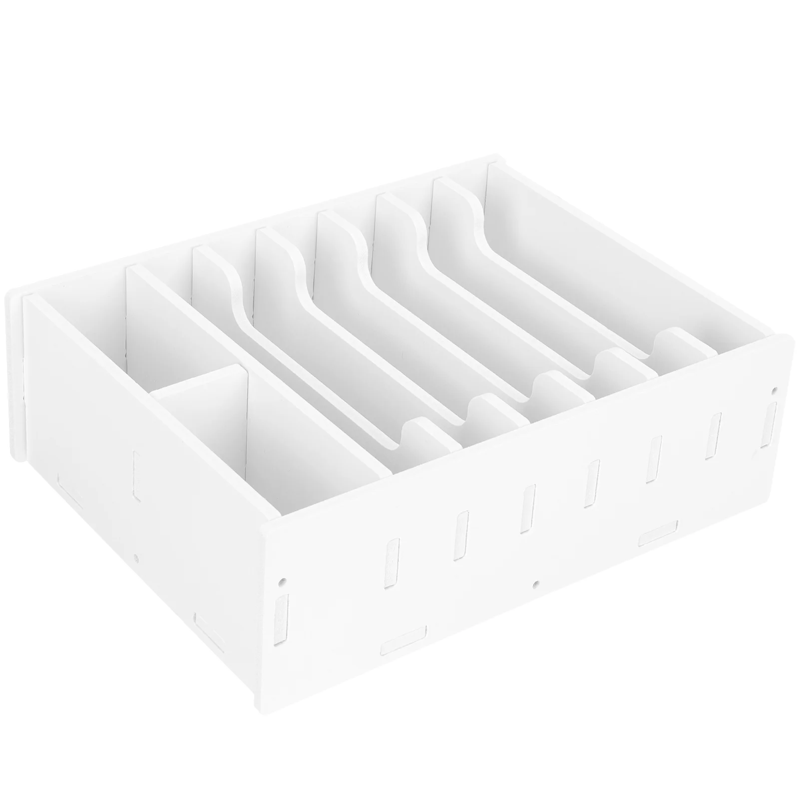 

Receipt Storage Box Cellphone Stand Money Organizer Car Multiple Compartment Tray Wooden Desktop Holder Office Ticket Case