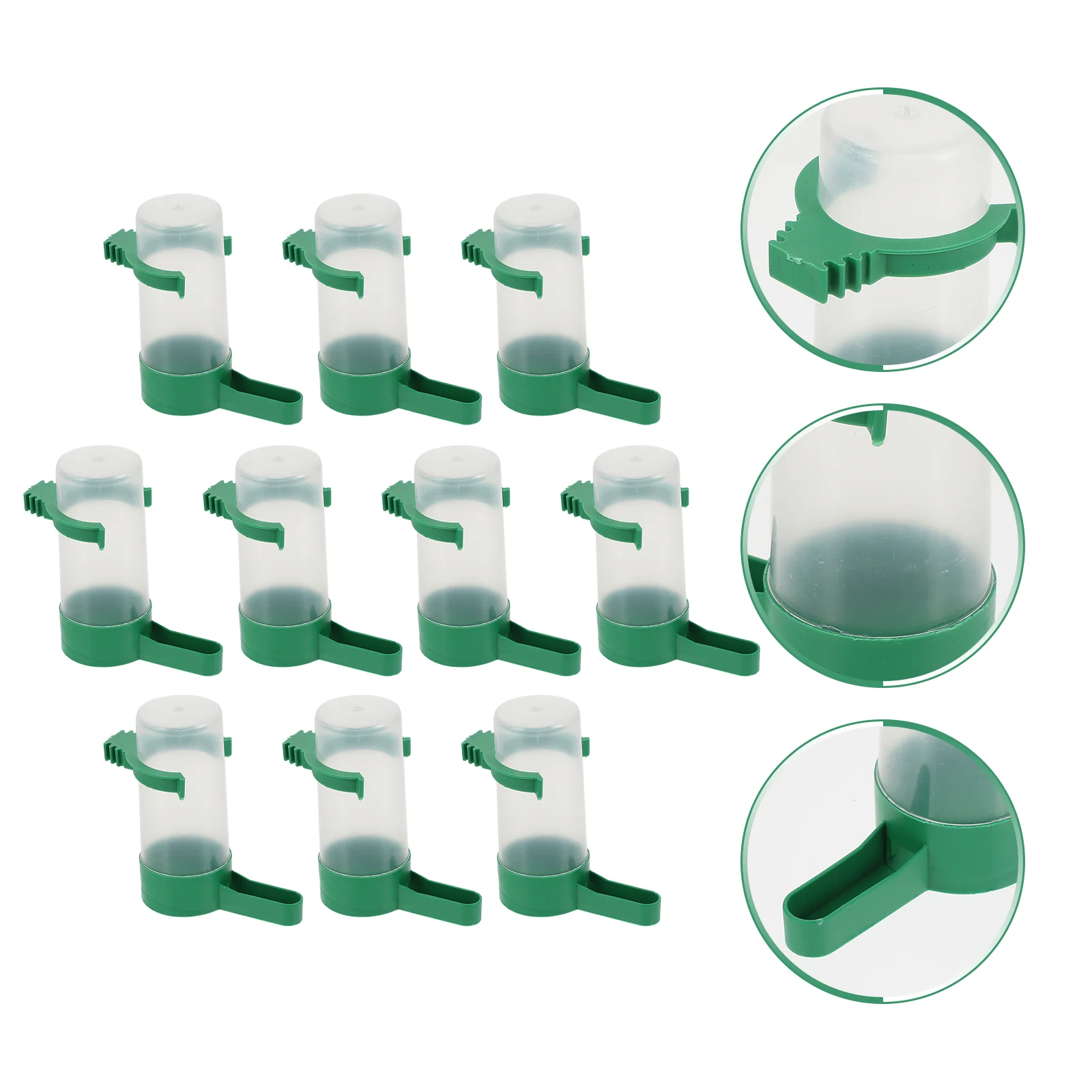 

10 Pcs Bird Waterer Birds Cage Accessories Hummingbird Drinker Parrots for Self Chicken Feeder Pet Feeders Outdoors Small