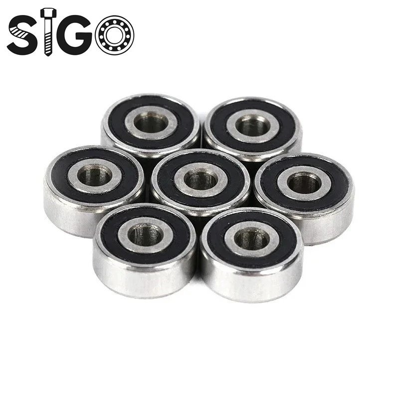 2Pcs S608 2RS Stainless Steel Ball Bearing ABEC-9 8x22x7 Mm Deep Groove Rubber Sealed Ball Bearings