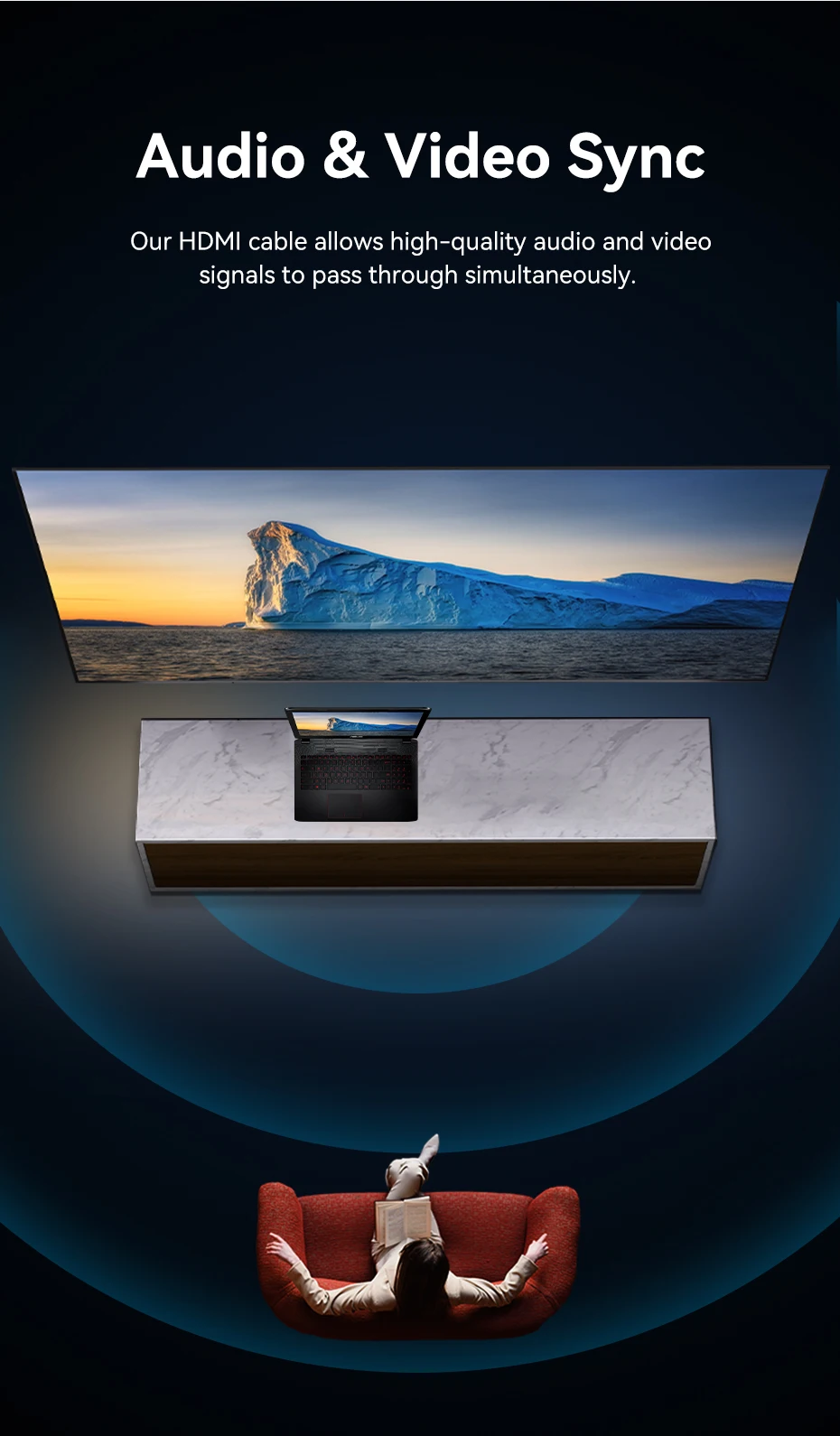 Vention 4k hdmi-kompatibles kabel hdmi 2,0 cabo für ps5 4 xiaomi mi box tv splitter schalter audio kabel für 4k tv video kabel hdmi – Detail 3