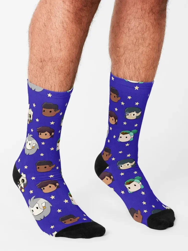 Chibi Owl House Calcetines antideslizantes de diseñador para niñas, calcetines para hombres