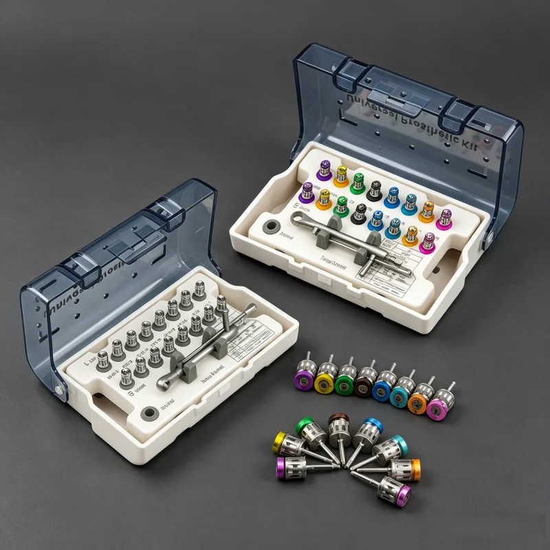 

Dental Implant Torque Wrench Kit – Universal 10-70Ncm, 16Pcs Screwdrivers for Restoration