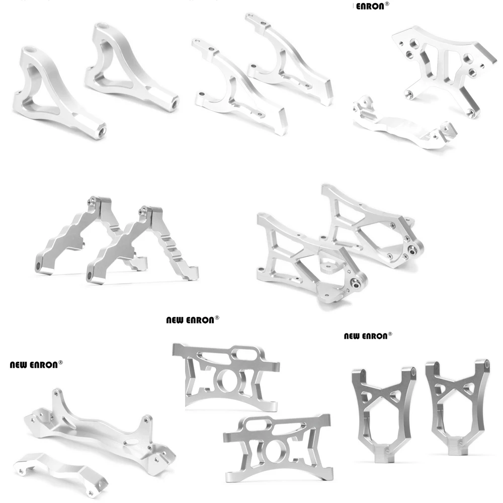 Silver Alloy Shock Tower  Brace Front / Rear Lower Suspension Arm Upgrade For 1/5 HPI Racing Baja 5B RTR SS 5T 2.0 Rovan Buggy