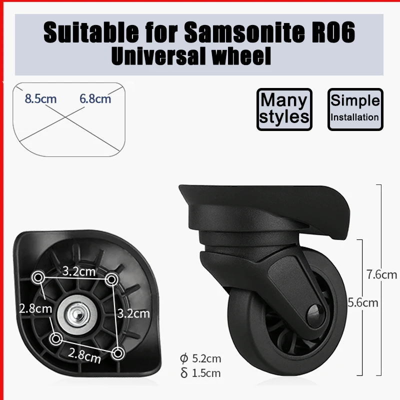 Suitable for Samsonite R06/75R Suitcase Carrying Wheel Suitcase Accessories Replacement And Repair Roller Trolley Case Pulley