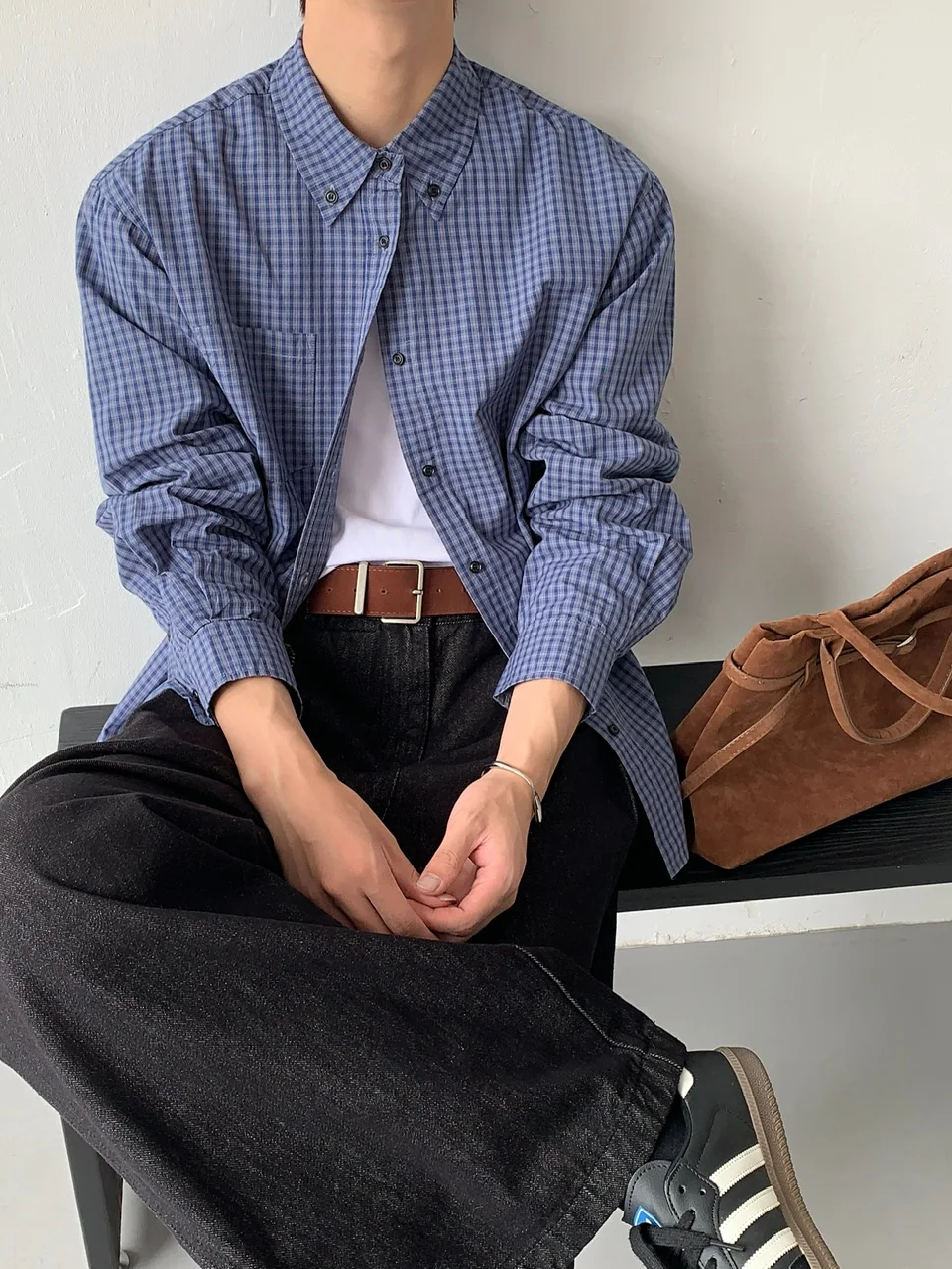 

Мужская повседневная куртка в клетку с винтажным отложным воротником из полиэфирного волокна для молодежи, весна-осень, для отдыха