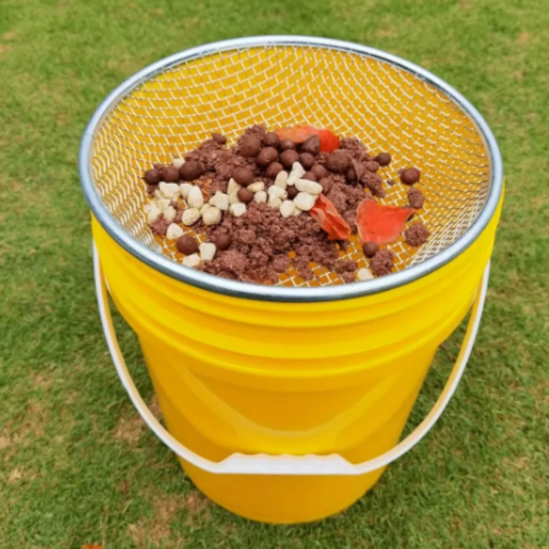 1PC Round sieve Mesh Gardening Sand Soil Compost Sifter 3/6/10mm for Capturing Soil Rocks and Sawdust mesh basket
