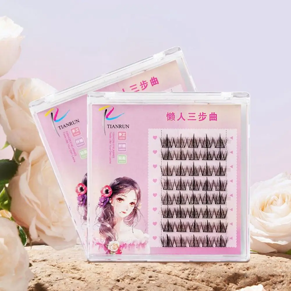 Extensión de pestañas de hadas, pestañas individuales en racimo DIY, pestañas postizas esponjosas, maquillaje, mechones de pestañas segmentadas dulces DIY