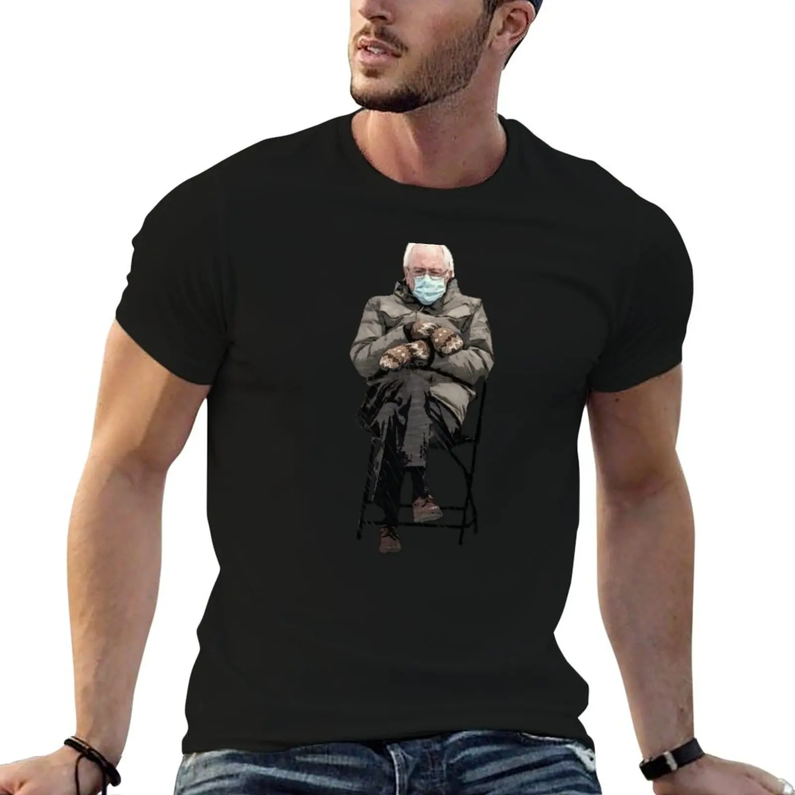 Bernie Sanders inauguration Mittens T-Shirt High Elasticity Sports T-Shirt