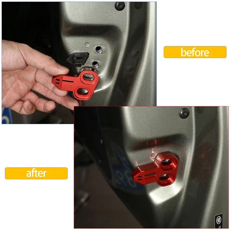 

1Pcs Aluminum alloy For Land Rover Defender 90 110 2020-2024 car tail door lock decorative cover sticker interior accessories