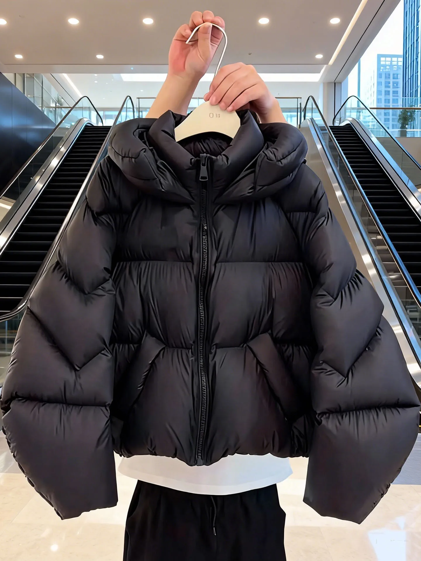 

Уникальная женская зимняя куртка-пуховик Sli Bla с капюшоном, утепленная, в корейском стиле, теплая, повседневная, из полиэфирного волокна