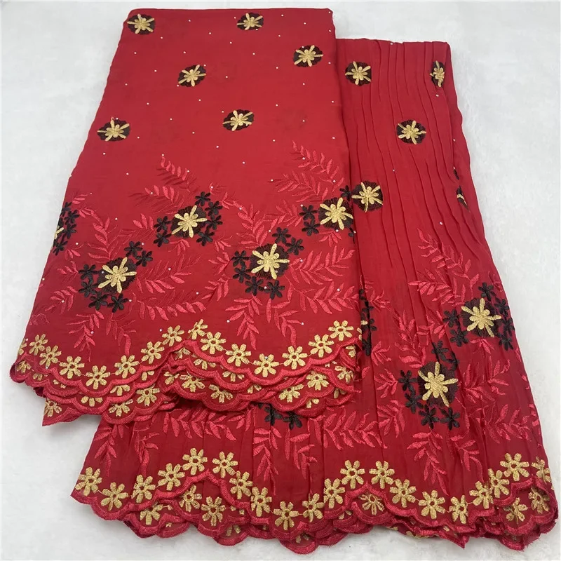 

5 + 5 ярдов, швейцарская вуаль, сухая кружевная ткань, лафая, вышивка, африканский 100% хлопок, популярный стиль в Дубае, материал для вечеринки 12L29703