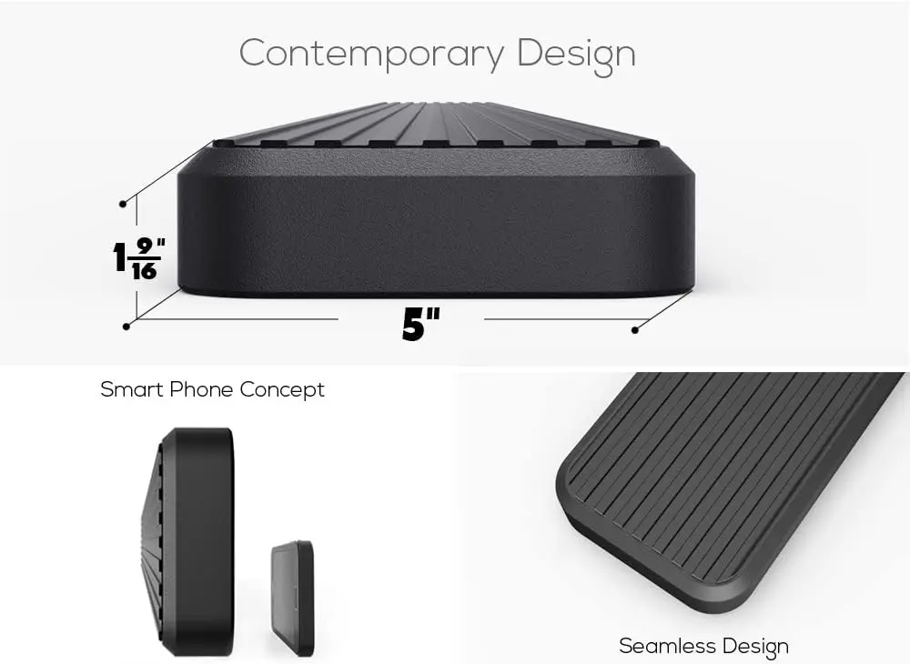 لوحات جري سوداء من الفولاذ المقاوم للصدأ مقاس 5 بوصات متوافقة مع Ford Ranger 2019-2023 SuperCrew Cab 4-Door (خطوات جانبية لقضبان Nerf) #3