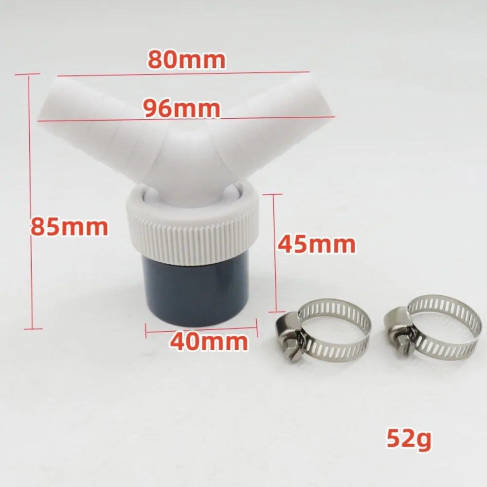 Laundry Room Washing Machine Hose Efficient Drainage Installation Kit Drain Hose Adapter Y Drain Splitter Stainless Steel Clamps