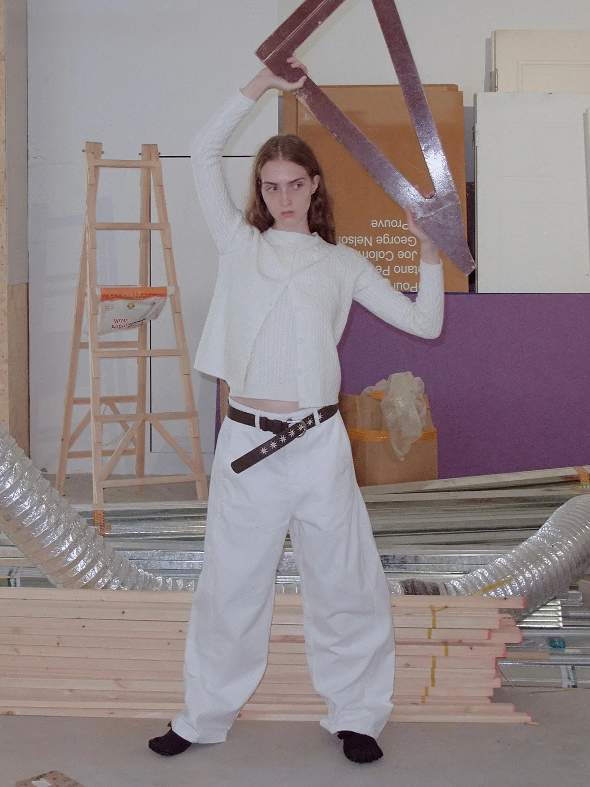 

ClicOrange Soft Wool Twist Knit Vest Sweater Set Classic Simple Sle Women's Faion Commute Sle Long Sve round Ne