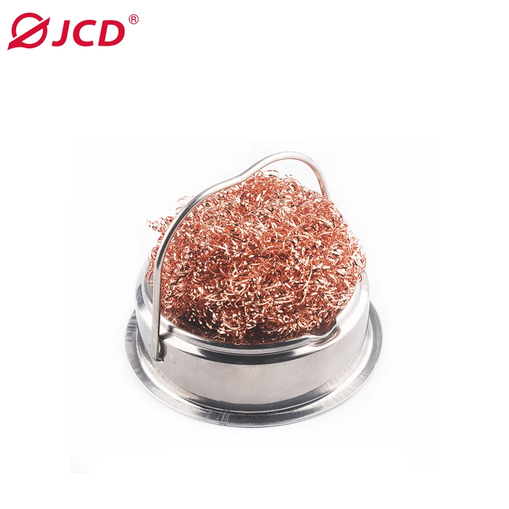 JCD Desoldering Soldering Iron Mesh Filter Cleaning Nozzle Tip Clean Cleaner Dross Cleaning Copper Wire Ball Tin Remove Box