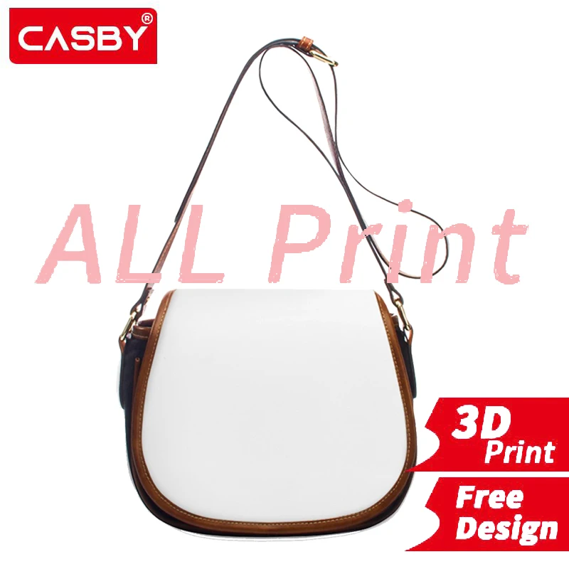 New Ladies Crossbody Bag Fashion Saddle Bag Magnetic Buckle Lady Going Out, Travel 3D Printing DIY Custom Logo