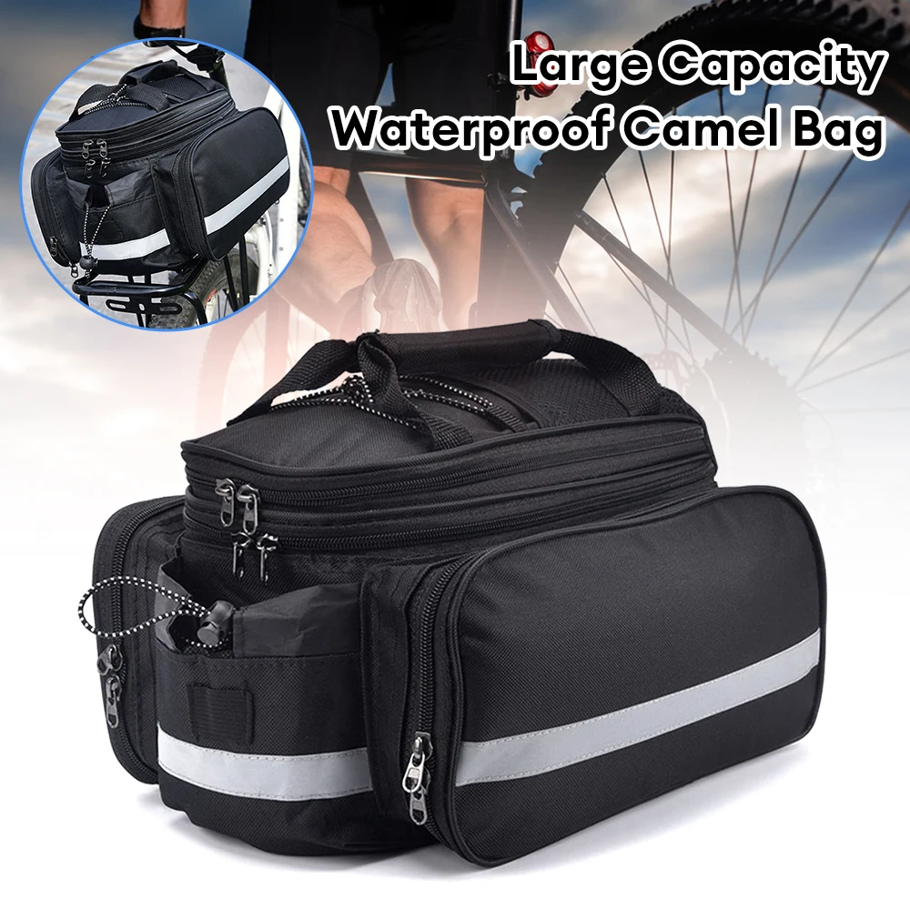 

Bicycle Carrier Bag MTB Bike Rack Bag Trunk Pannier Cycling Multifunctional Large Capacity PortableTravel Bag With Rain Cover