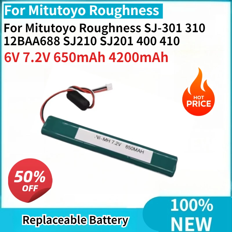 

Высококачественная новая батарея для измерительных приборов Mitutoyo (для моделей SJ-301, 310, 12BAA688, SJ210, SJ201, 400, 410) 6В 7.2В 650мАч