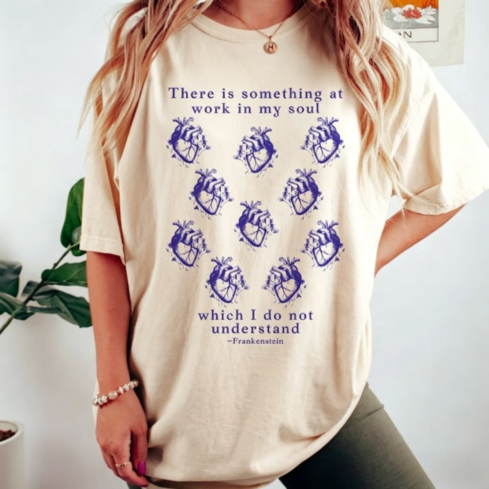 Camiseta de Mary Shelley, Camiseta de Frankenstein, Camiseta de Dark Academia, Camiseta Literaria, Ropa Gótica, Estilo Dark Cottagecore, Top Y2K