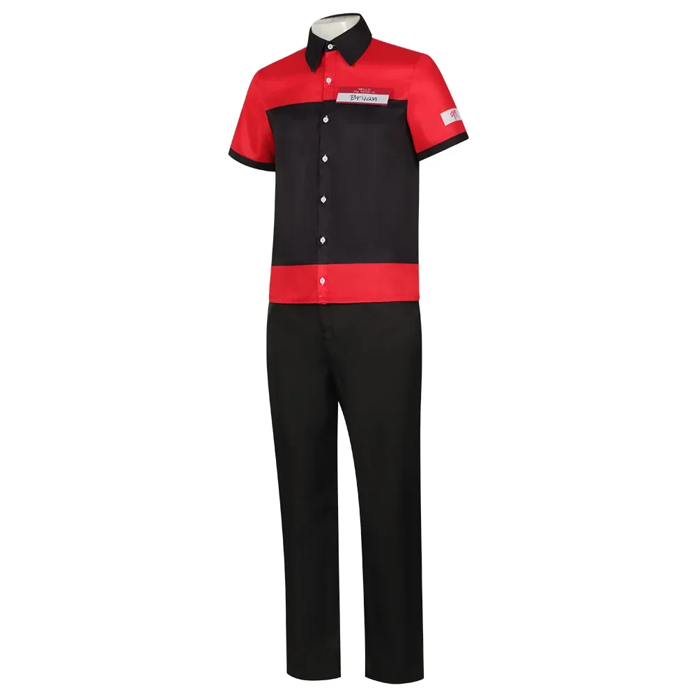 Game Manny's Tyter Bryan Cosplay Costume Adult Men Waiters Uniform Full Set Accessory Suit Halloween Carnival Outfits