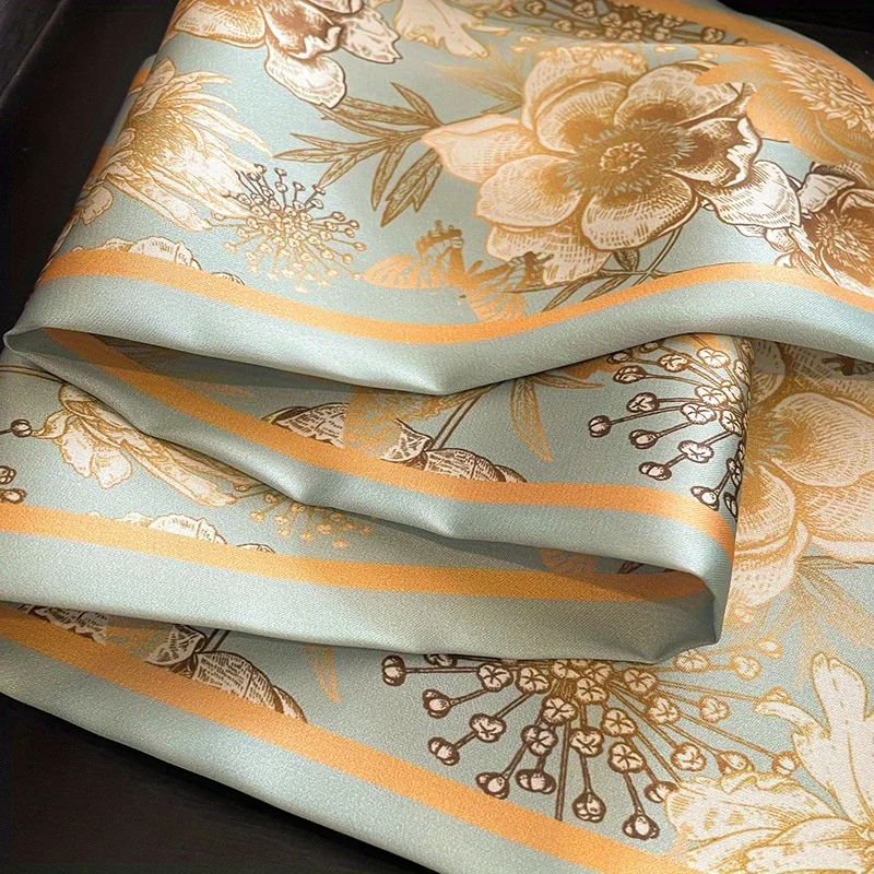 ربطة عنق متقاطعة أنيقة بطباعة زهور للنساء ، نحيلة رفيعة ، وشاح رقبة مزخرف ، قميص مطابق احترافي ، وشاح صغير