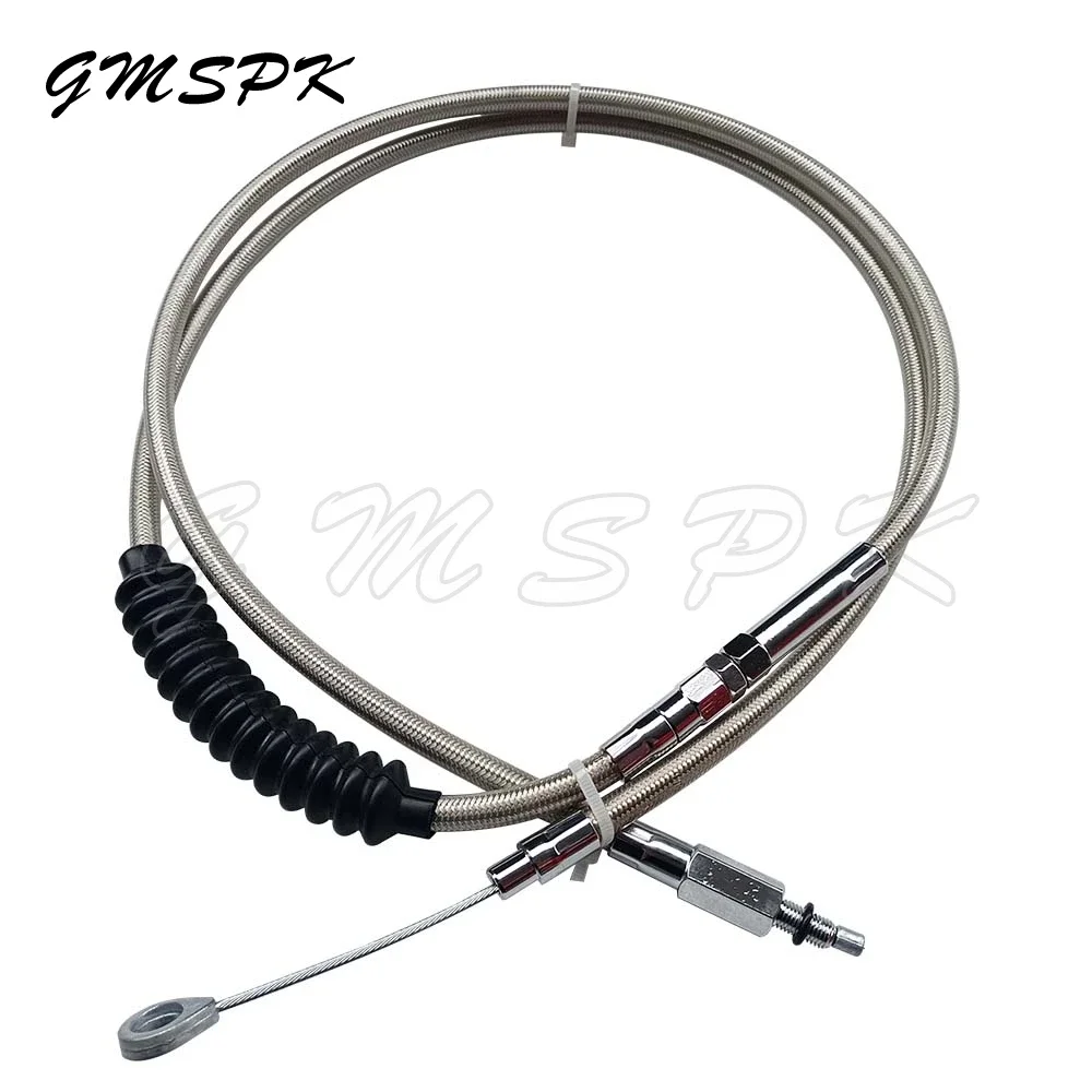 Braided Stainless Steel 180cm Clutch Line 130cm Throttle Cable Set Fit for Harley Sportster 883 1200 Dyna Softail Heritage Road