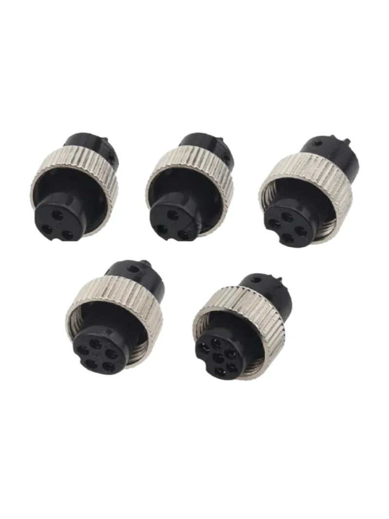 10 pieces of GX12 aviation plug simple female socket 2/3/4/5/6/7 pins
