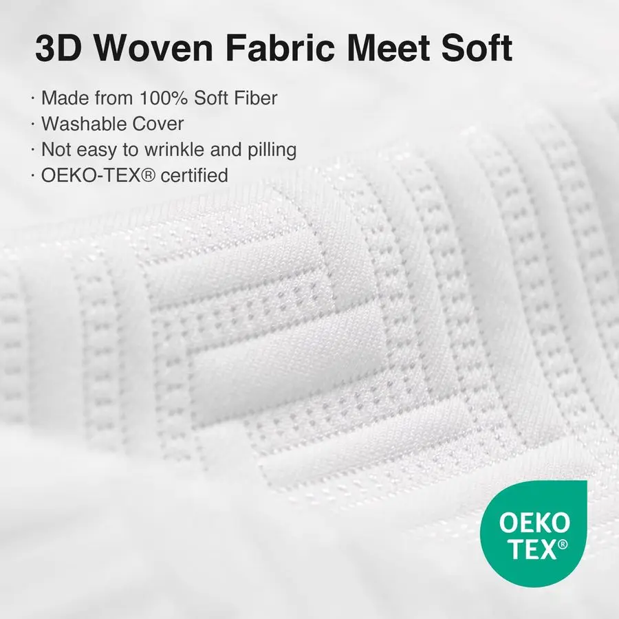 مرتبة مزدوجة مقاس 8 بوصات، مرتبة جل مزدوجة من إسفنج الذاكرة في صندوق لتخفيف الضغط ودعم الجسم وإحساس التبريد، CertiPU #6