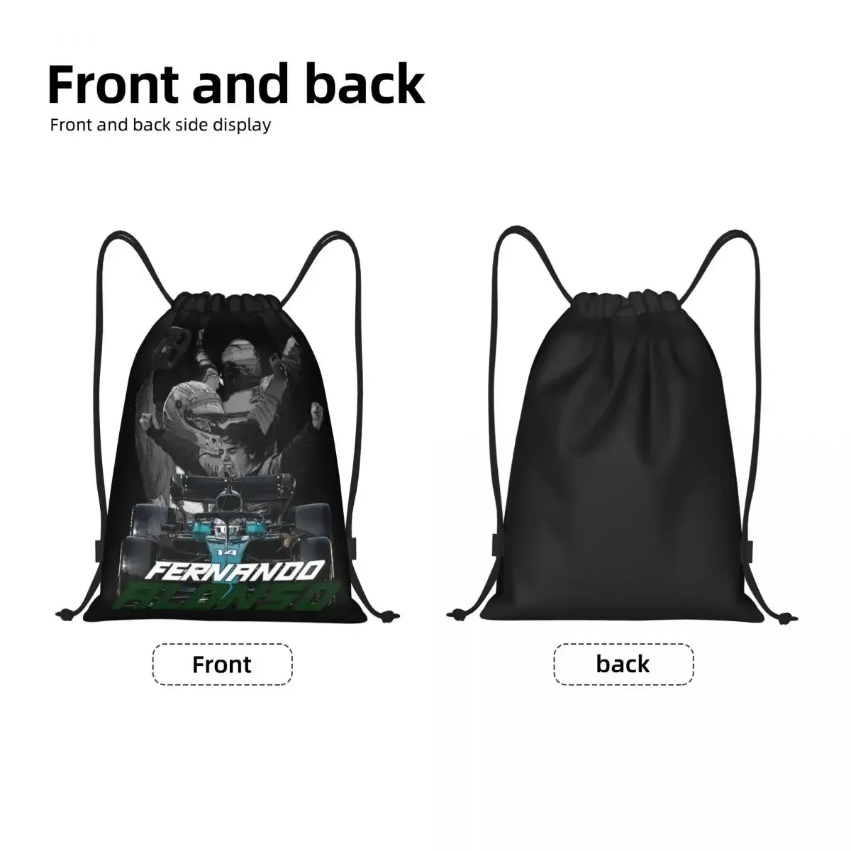 Alonso Automobile Race Drawstring Bags Women Men Portable Sports Gym Sackpack Fernando Sport Car Shopping Backpacks