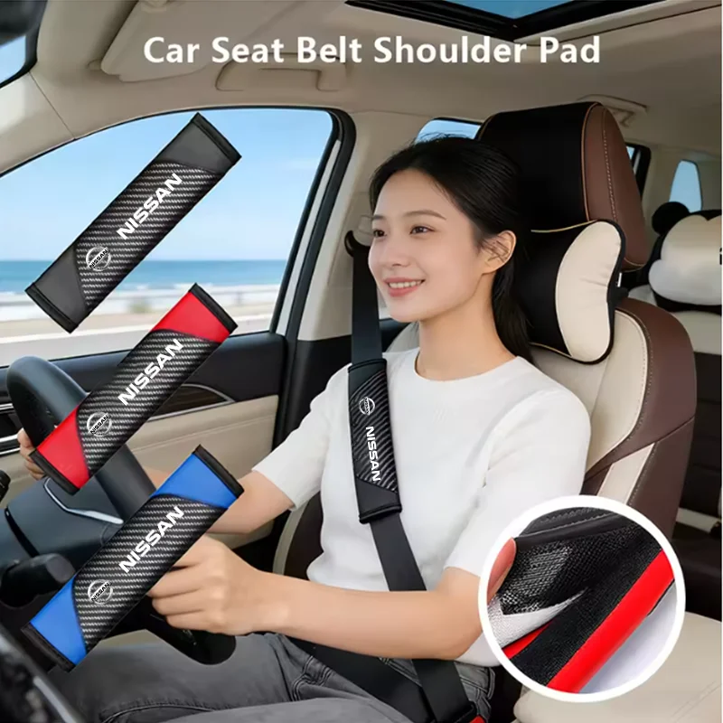 

Car seat belt shoulder pad, leather shoulder pad, car accessories For Nissan X-Trail T32 T31 Qashqai Tiida Teana Car Styling