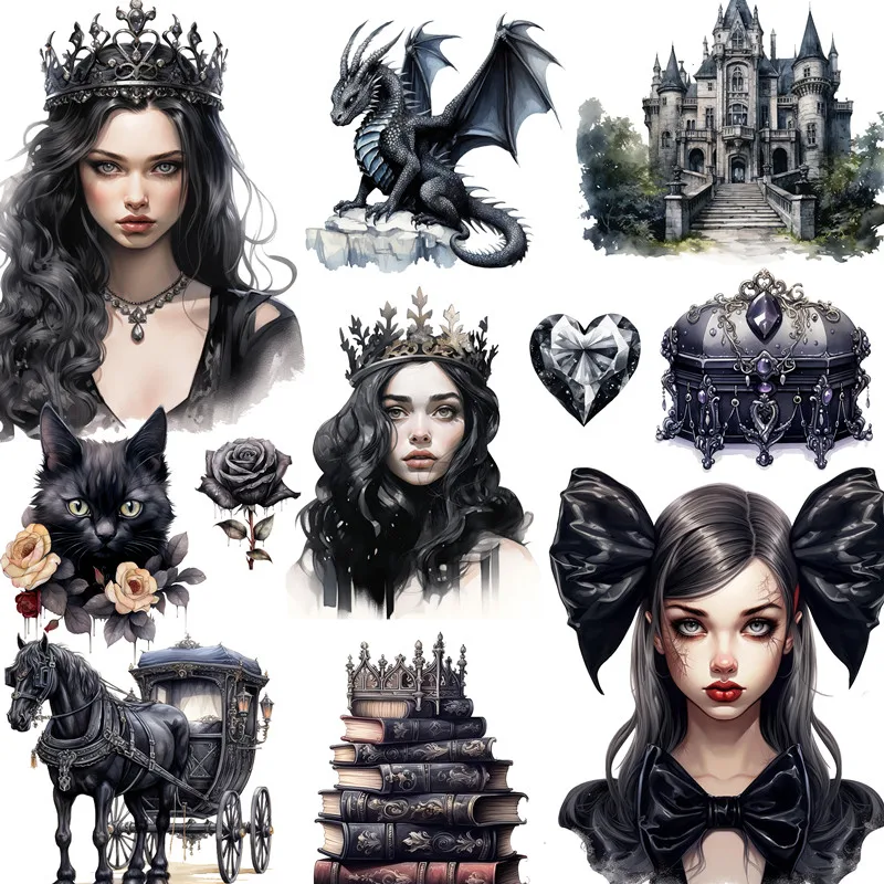 20Pcs/Pack Gothic Queen Sticker DIY Craft Scrapbooking Album Junk Journal Decorative Stickers