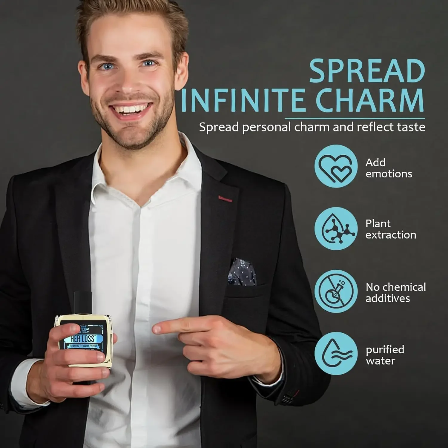 كولونيا لها الخسارة 100 مل للرجال، تقنية الفرمون والروائح المدعومة بالعلوم، بخاخ يدوم طويلاً