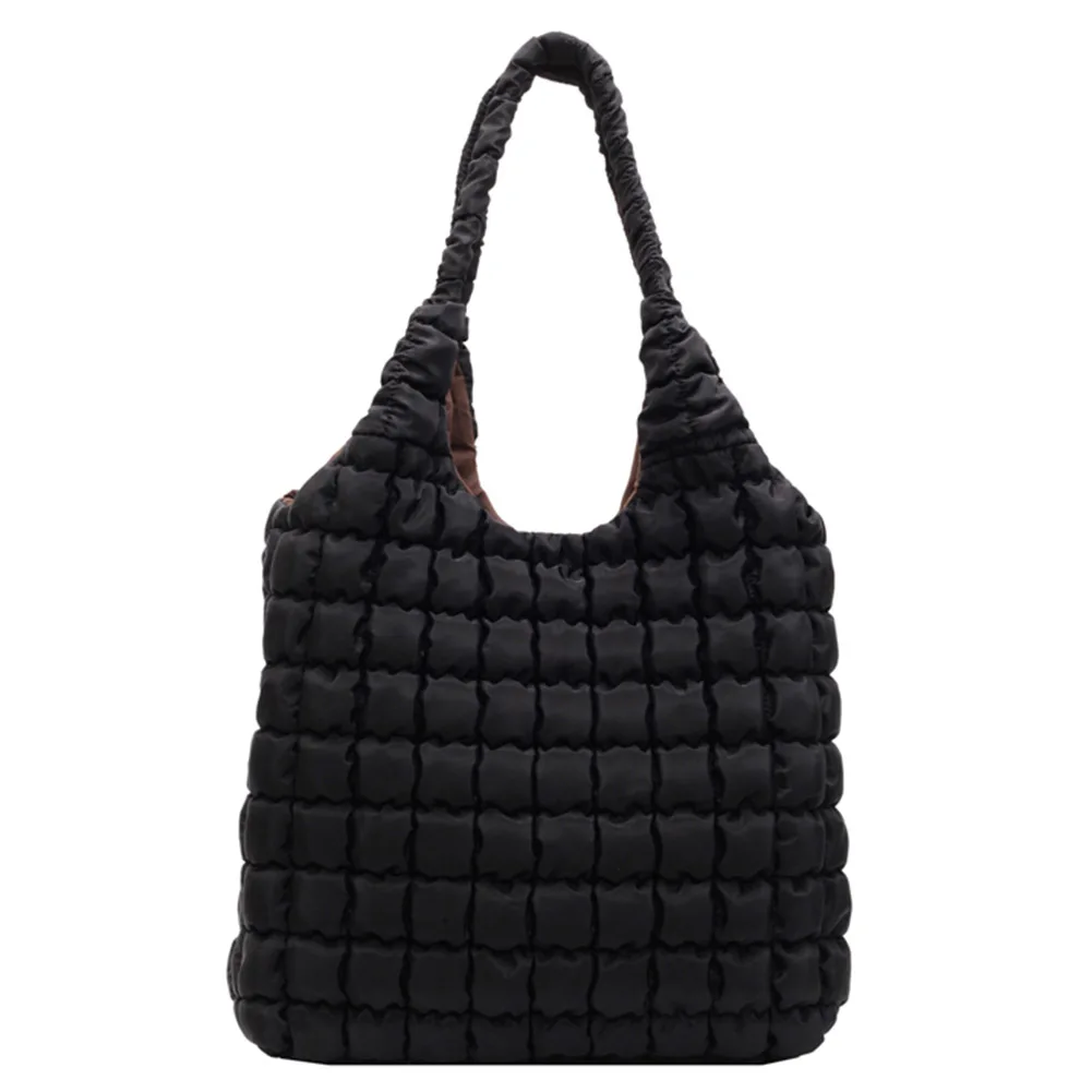 

Puffer Tote Bag for Women Quilted Tote Bag Large Capacity Soft Puffy Shoulder Bag Quilted Padding Bag for Work Travel Gym Shop