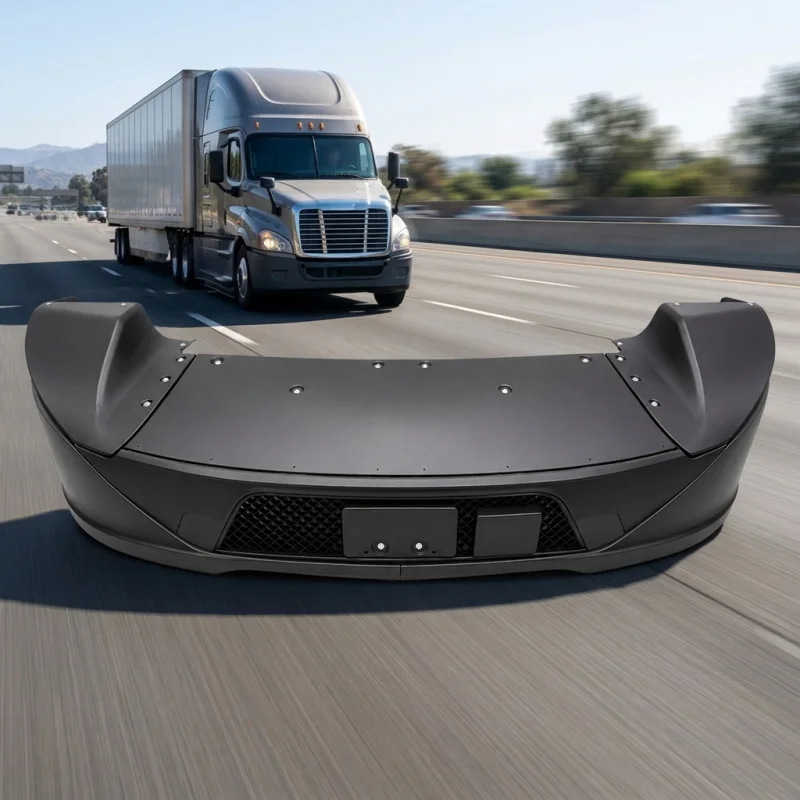 High Quality 2023+ T680 Next Gen Front Bumper Matte Black Aerodynamic Heavy Duty Trucks