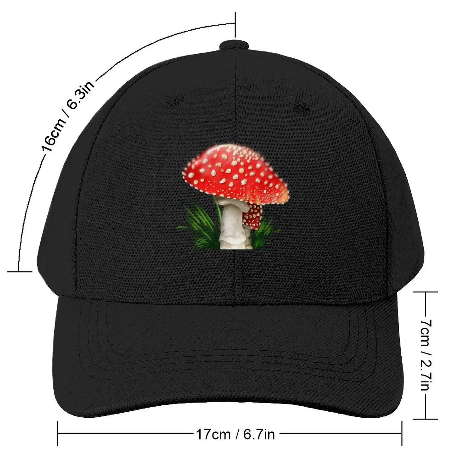 Toadstool mushroom Baseball Cap Thermal Visor Hat Man For The Sun Women's Men's