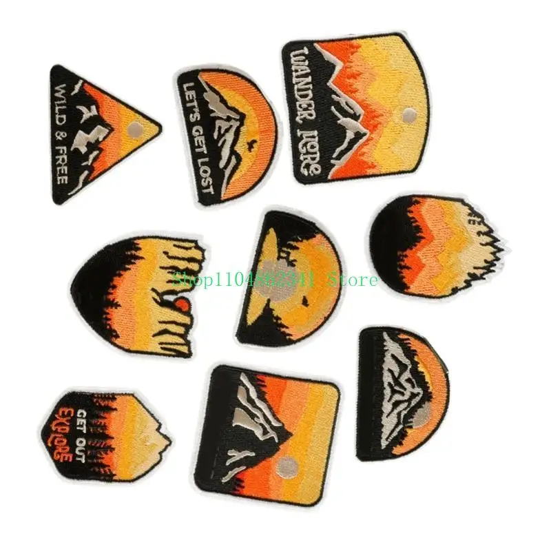 5ASD 9PACK Creative Pattern Стильные аппликации модные вышивки заката