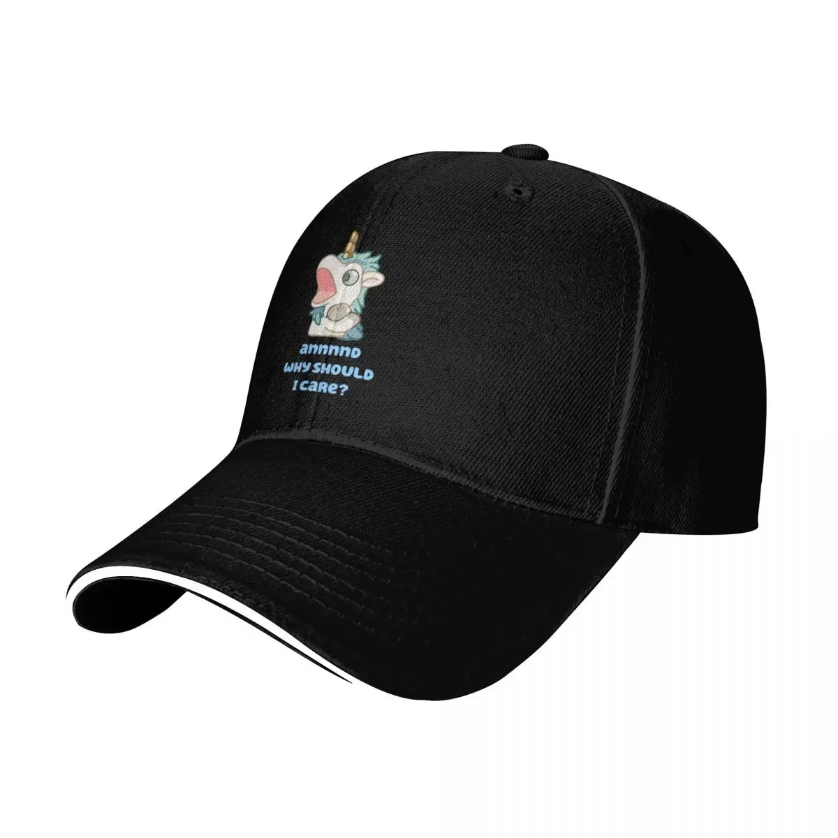 annnnd why should I care Baseball Cap Snapback Flat Bill Strapback Dad Hat Six Panel Structured Crown