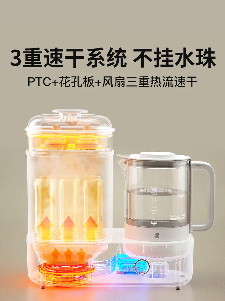 Milk thermostat, sterilizer, two-in-one bottle drying, constant temperature kettle, milk warmer all-in-one machine