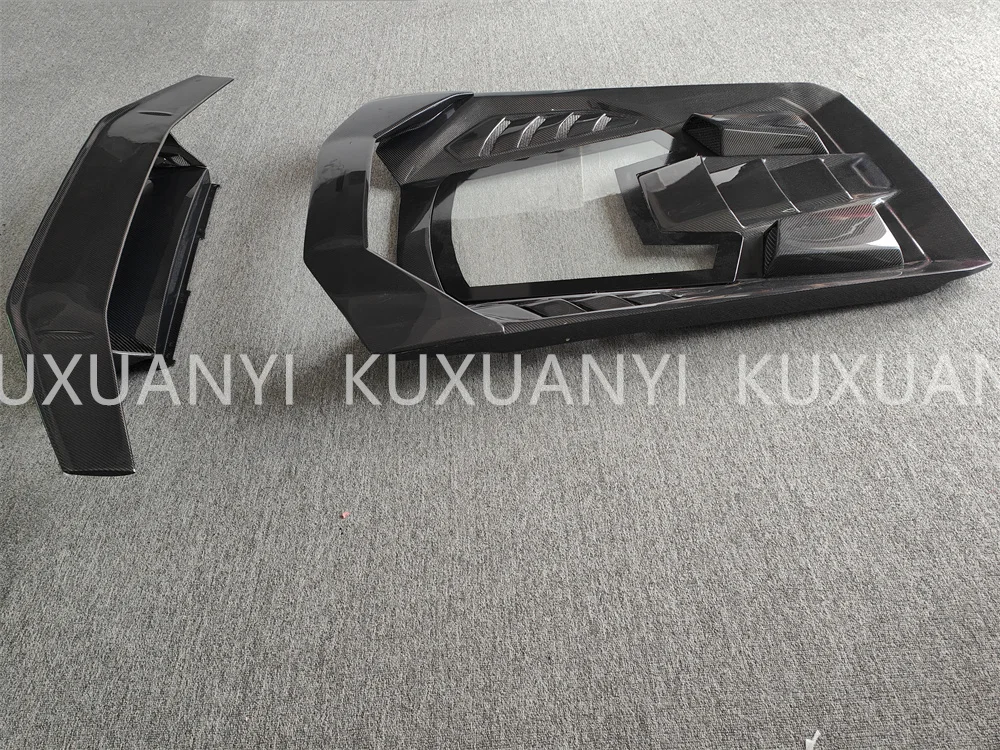 

Carbon Fiber Rear Cover and Tail Wing Body Kit for Upgrading the T-style Engine Hood of Lamborghini Huracan LP580 LP610